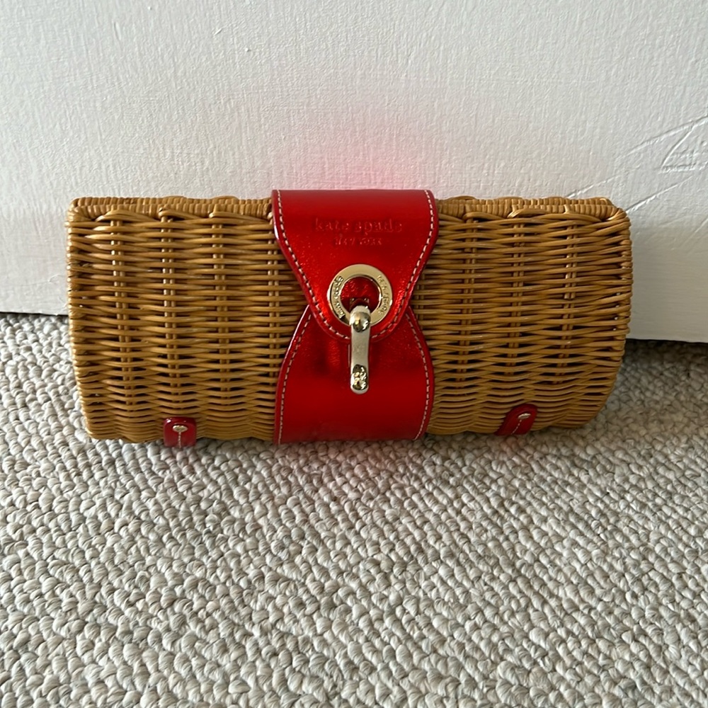 Kate Spade Straw Clutch